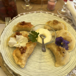 Potrawa z drugiego miejsca "Pierogi Gospodyni Wiejskiej" przygotowana przez Koło Gospodyni Wiejskich Oleszna  na Bitwie Regionów w Starym Wielisławiu